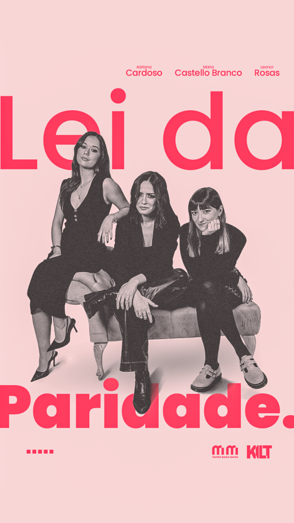 Poster promocional do espetáculo Lei da Paridade ao Vivo.