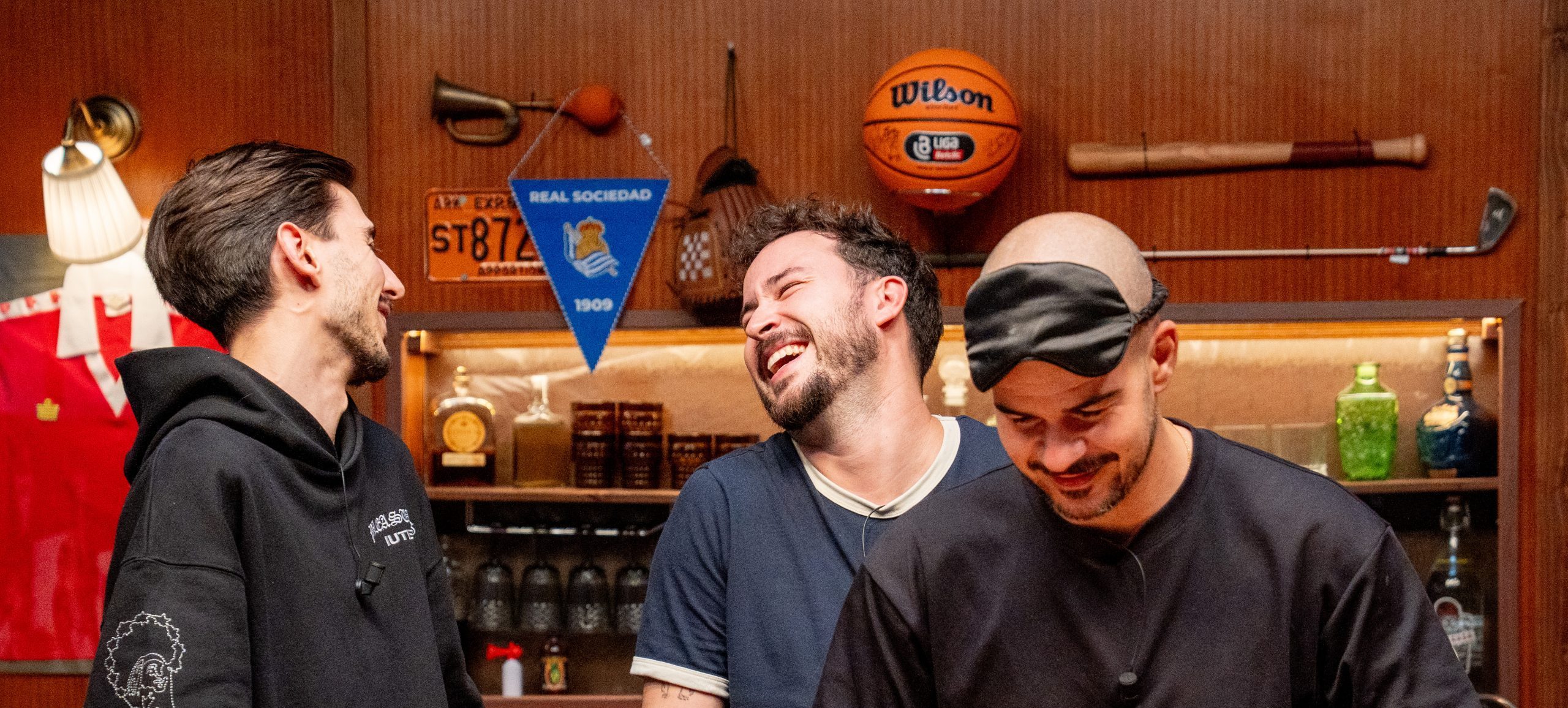 André Pinheiro, Luís Franco-Bastos e Vítor Sá no set de Prata da Casa.